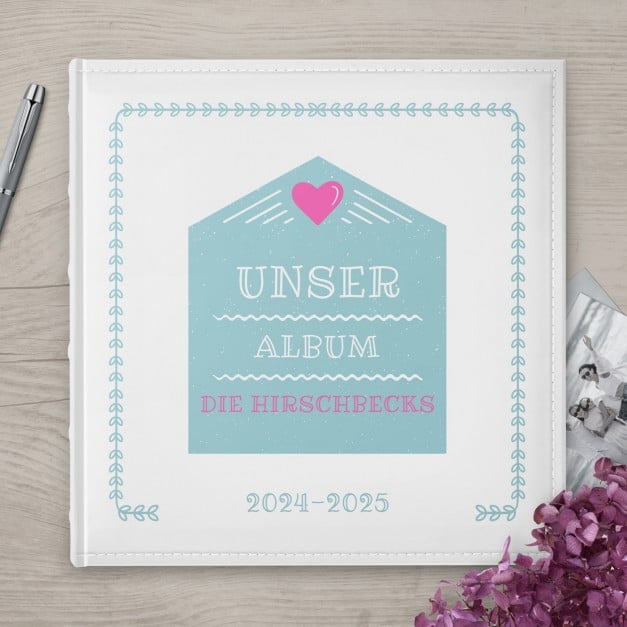 Fotoalbum mit Aufdruck zum Einstecken für ein Paar zur Trauung zum Hochzeitstag Einzug