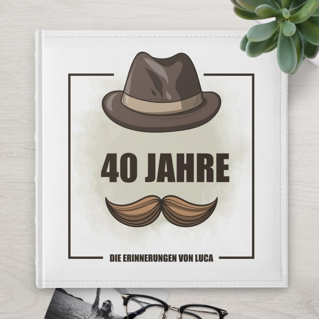Fotoalbum mit Aufdruck zum Einstecken für ihn zum 40. Geburtstag