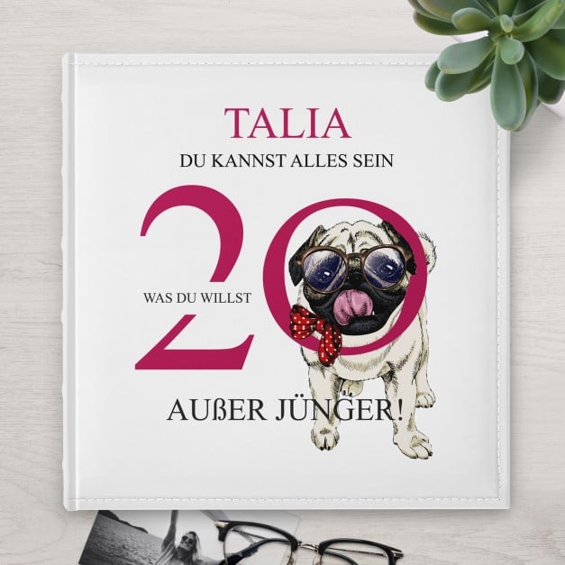 Fotoalbum mit Aufdruck zum Einstecken für sie zum 20. Geburtstag