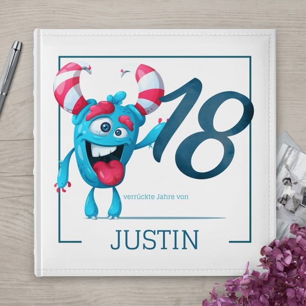 Fotoalbum mit Aufdruck zum Einstecken für ihn zum 18. Geburtstah Monster