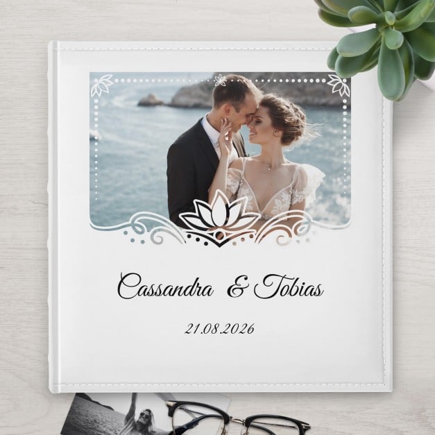 Fotoalbum mit Aufdruck zum Einstecken für ein Paar zur Hochzeit