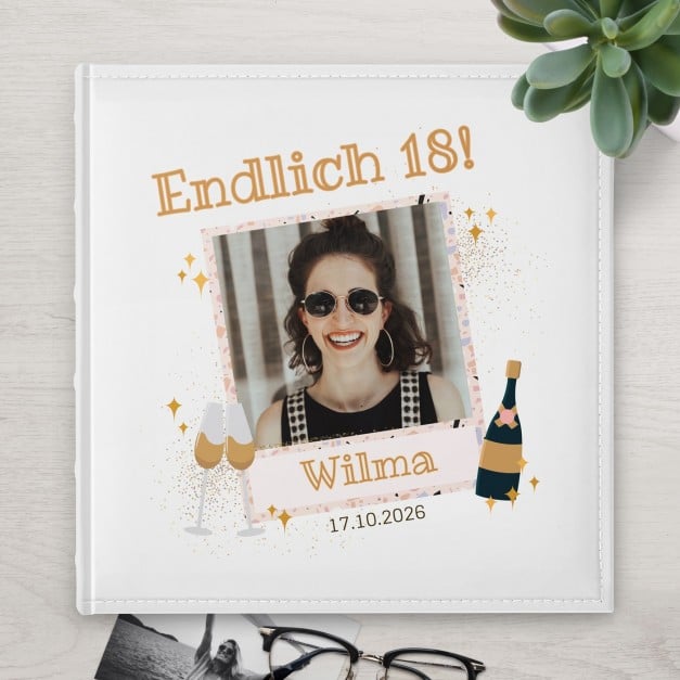 Fotoalbum mit Aufdruck zum Einstecken für sie zum 18. Geburtstag