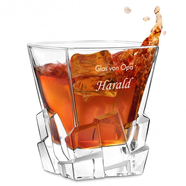 Ice Blink Whisky Glas mit eingraviertem Namen für Ihren Opa