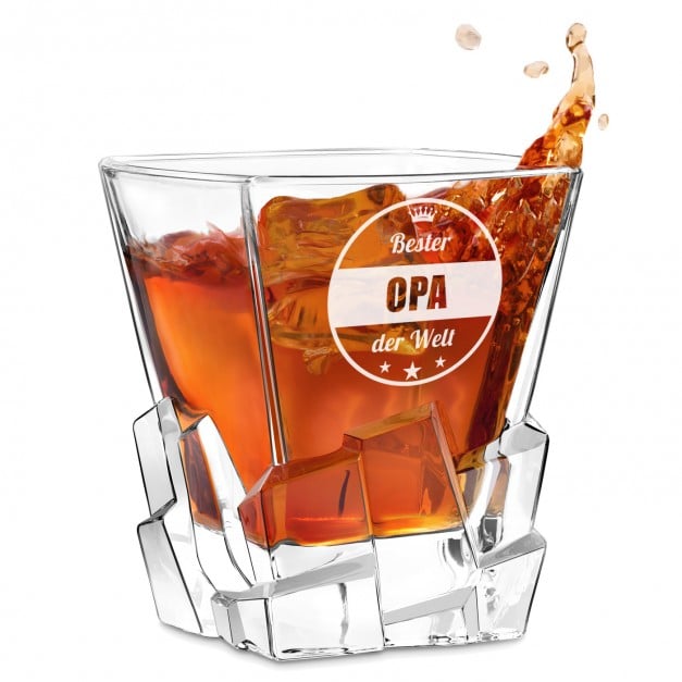 Ice Blink Whisky Glas mit Gravur für Ihren Opa mit Widmung