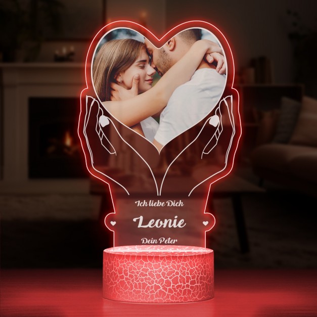 Nachtlicht mit buntem Aufdruck und LED-Sockel für Ihre Freundin Ehefrau zum Valentinstag