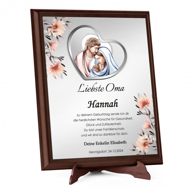 Personalisierte Holztafel mit Aufdruck für Ihre Oma zum Geburtstag
