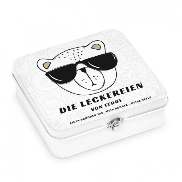 Weiße Metall-Lunchbox mit Aufdruck für Ihren Freund Verlobten Ehemann