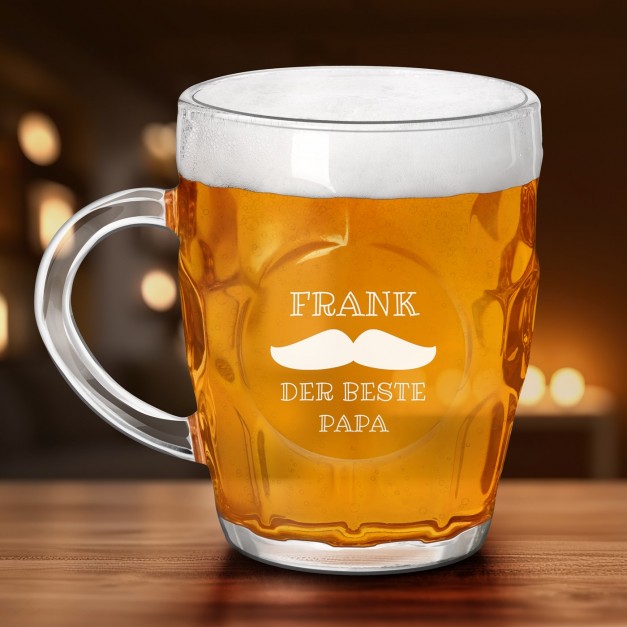 Bierkrug mit Gravur für Papa zum Vatertag