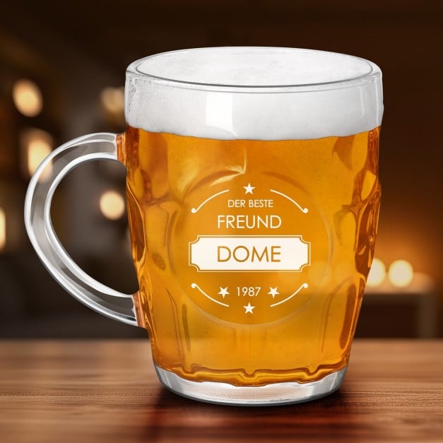 Bierkrug mit Gravur für Ihren besten Freund zum Geburtstag