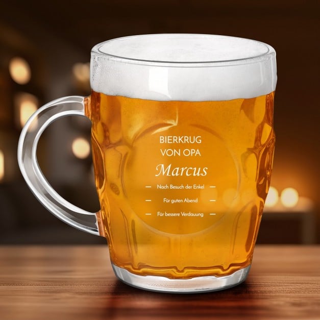 Bierkrug mit Gravur für Ihren Opa Biertrinker
