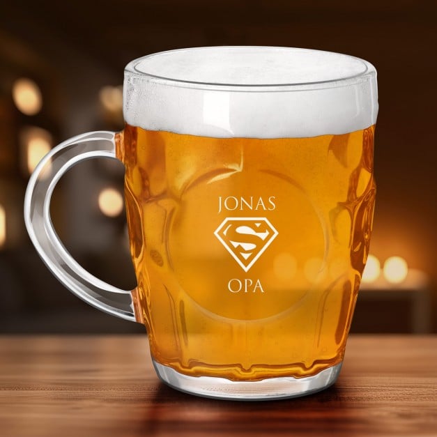 Bierkrug mit Gravur für Ihren Super-Opa