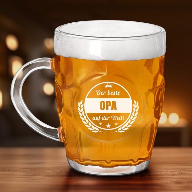 Bierkrug mit Gravur für einen Gentleman