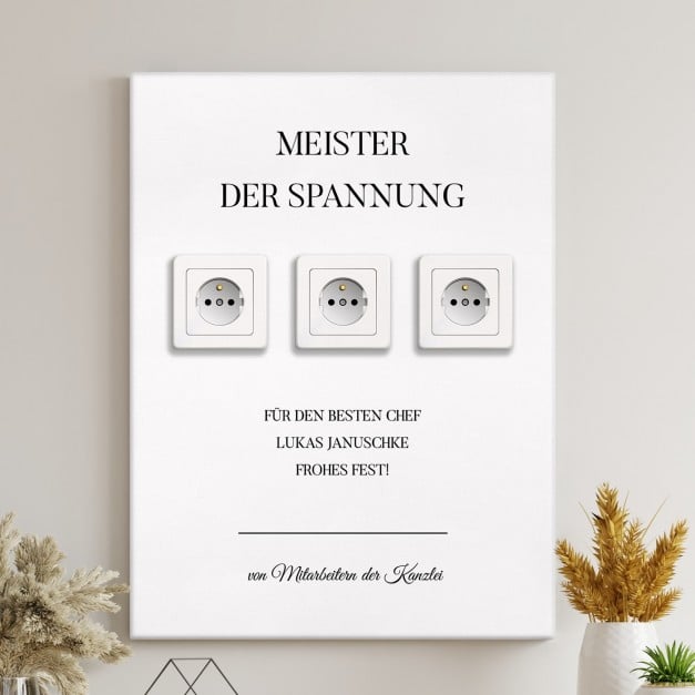 Wandbild mit Aufdruck für Ihren Chef zu Weihnachten
