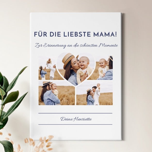 Wandbildcollage mit Aufdruck von eigenen Fotos für Ihre Mutter