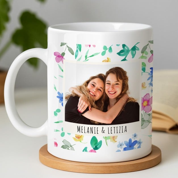Kaffeebecher mit Aufdruck Weiß/Glänzend für Ihre Freundin