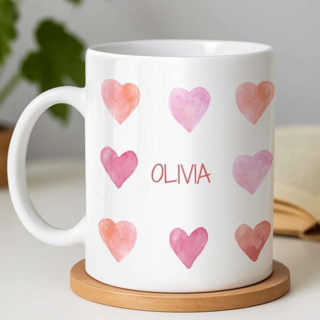 Kaffeebecher mit Aufdruck Weiß/Glänzend für Ihre Freundin zum Valentinstag