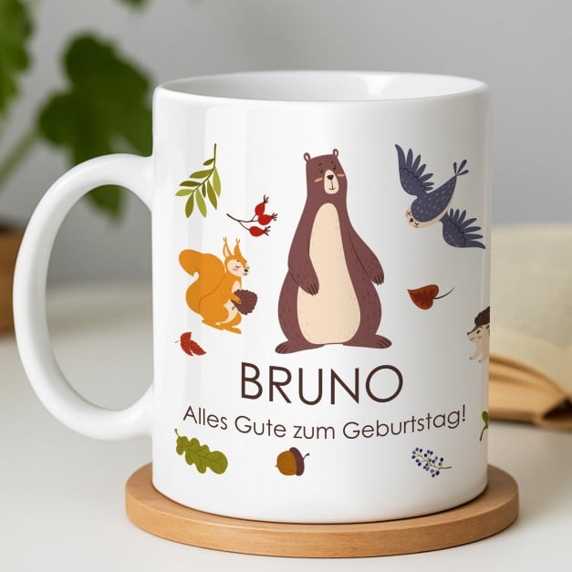 Kaffeebecher mit Aufdruck Weiß/Glänzend für Ihren Sohn zum Geburtstag