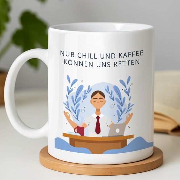 Kaffeebecher mit Aufdruck Weiß/Glänzend für Ihren Lehrer zum Schuljahresende