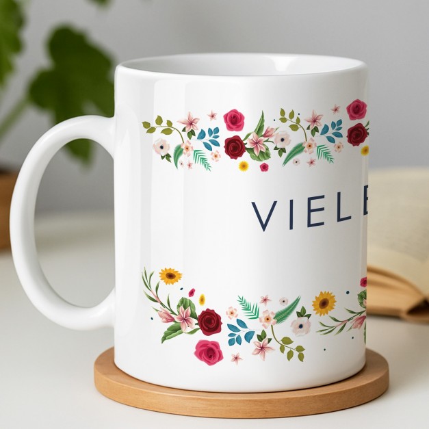 Kaffeebecher mit Aufdruck Weiß/Glänzend für sie Ihre Freundin als Dankeschön