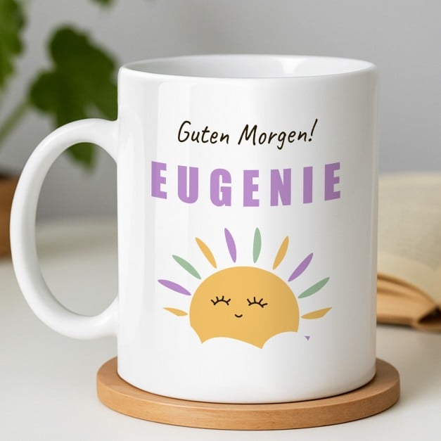 Kaffeebecher mit Aufdruck Weiß/Glänzend für sie zur Aufmunterung