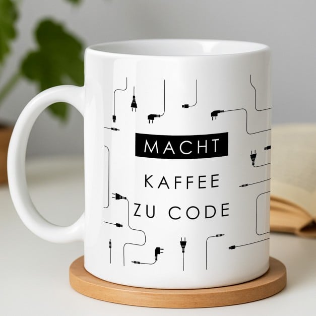 Kaffeebecher mit Aufdruck Weiß/Glänzend für einen Informatiker