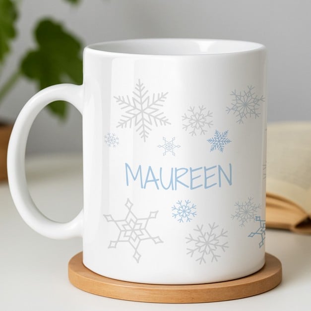 Kaffeebecher mit Aufdruck Weiß/Glänzend für sie Ihre Freundin zum Weihnachtsfest