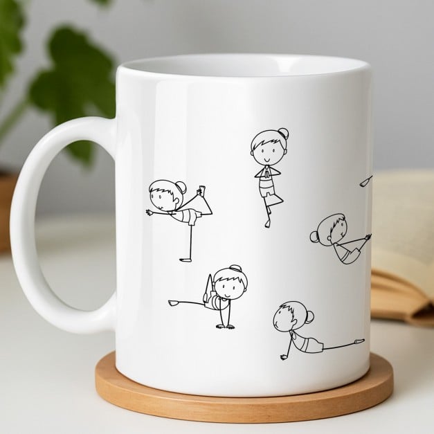 Kaffeebecher mit Aufdruck Weiß/Glänzend für eine Fitnesstrainerin