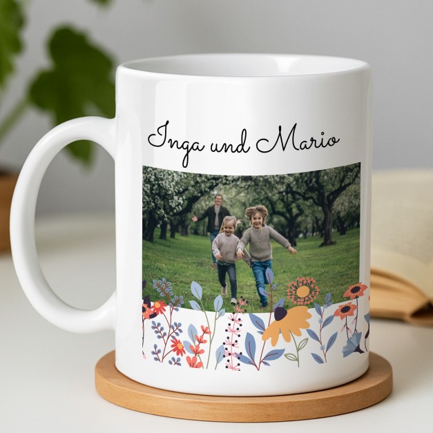 Kaffeebecher mit Foto Weiß/Glänzend für Ihre Großeltern