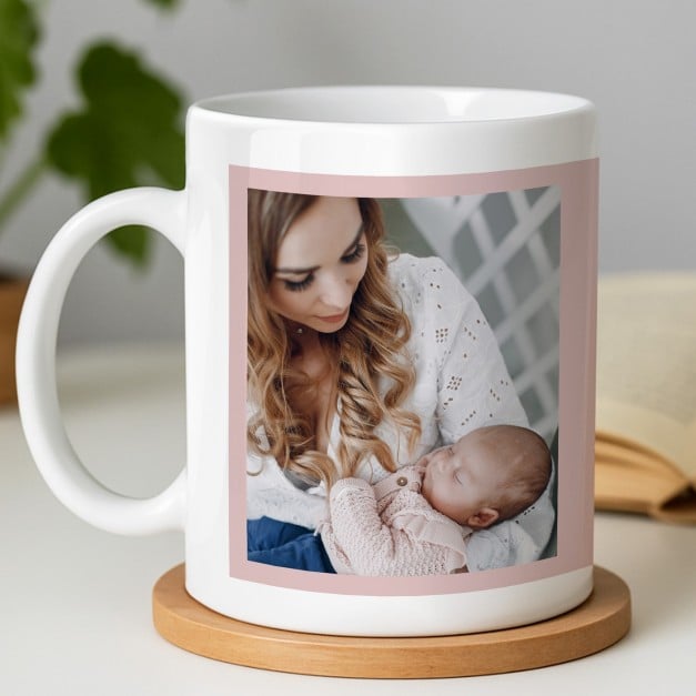 Kaffeebecher mit Foto Weiß/Glänzend für Ihre Mutti zum Muttertag