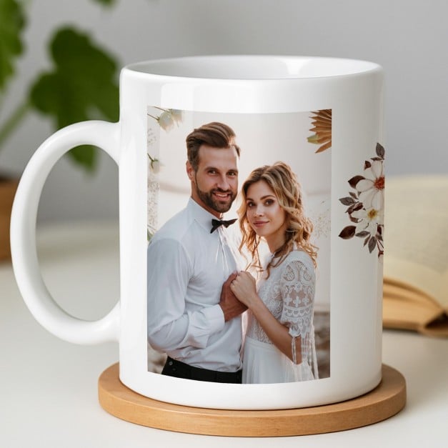 Kaffeebecher mit Foto Weiß/Glänzend für ein Ehepaar