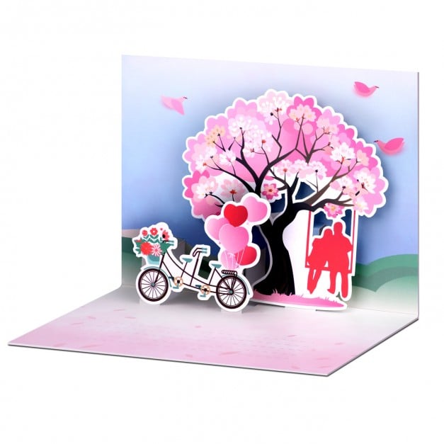 3D Liebeskarte zum Hochzeistag Valentinstag zur Hochzeit