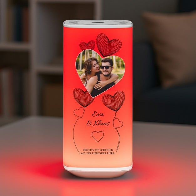 LED-Nachtlampe mit Aufdruck für ein Paar zum Valentinstag, Jubiläum