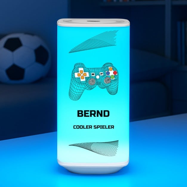 LED-Nachtlampe mit Aufdruck für einen Gamer zum Geburtstag
