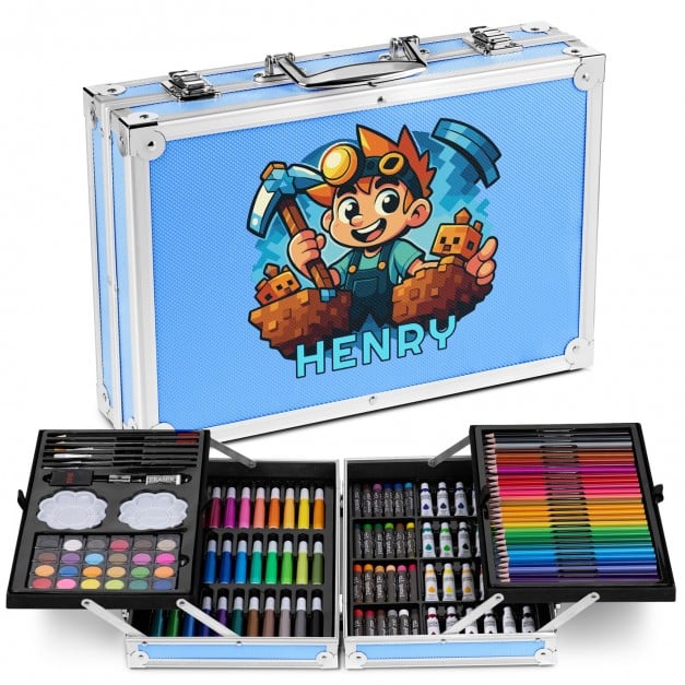 Minecraft Kunstset für einen Jungen zum Geburtstag, zur Einschulung