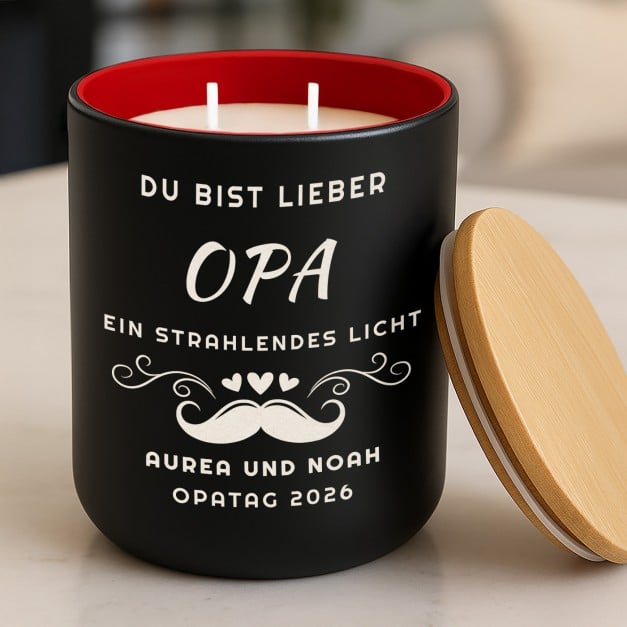 Die Soja-Duftkerze mit Gravur für Ihr Opa zum Opatag