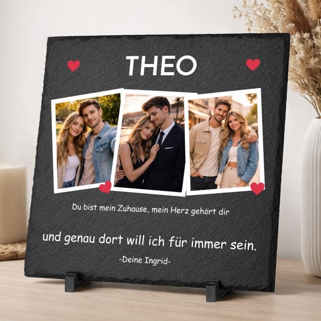 Schieferplatte mit Aufdruck für Ihren Freund Ehemann zum Valentinstag