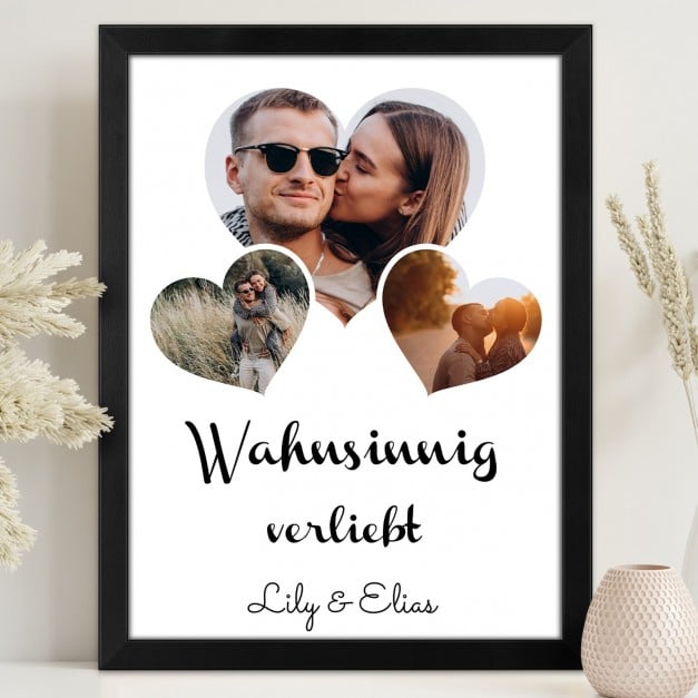 Personalisiertes Wandbildposter mit eigenem Foto für ein Paar zur Hochzeit Einweihungsparty