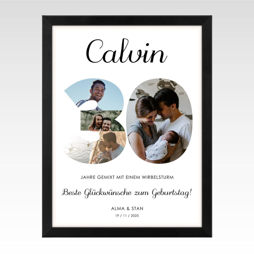 Wandbildposter im Rahmen mit Deinem Foto