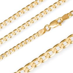 Panzerkette für Frauen oder Männer 3mm aus 585er Gold in exklusiver Geschenkbox mit Gravur