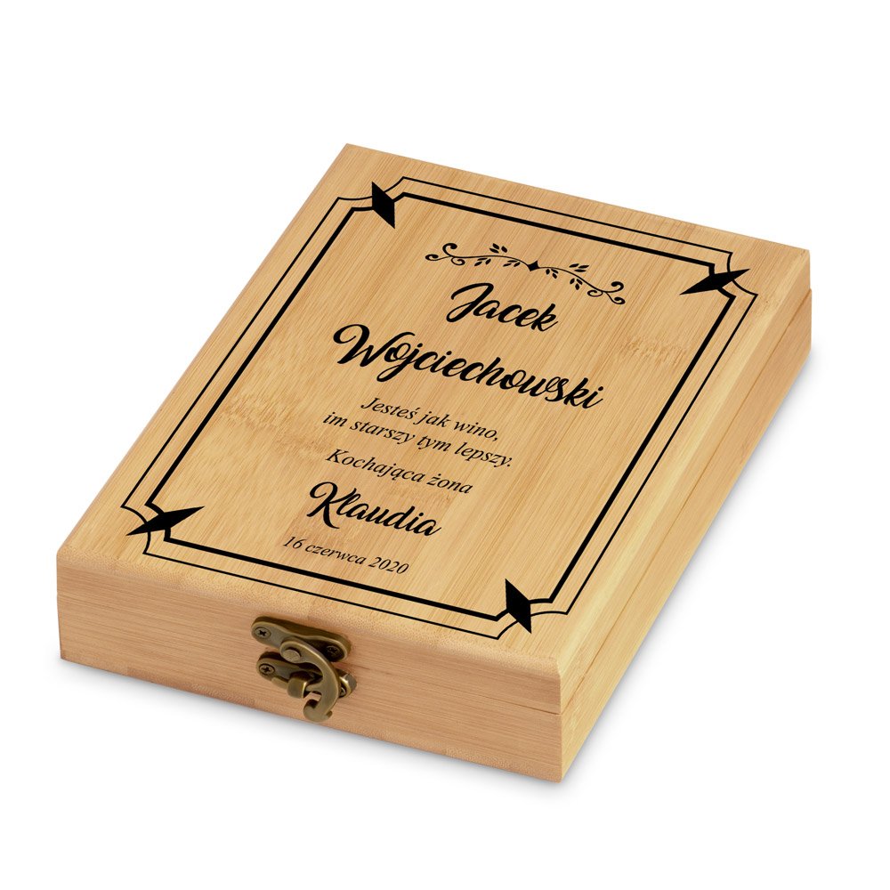 4er Weinzubehör-Set mit Aufdruck für Ihren Ehemann zum Geburtstag