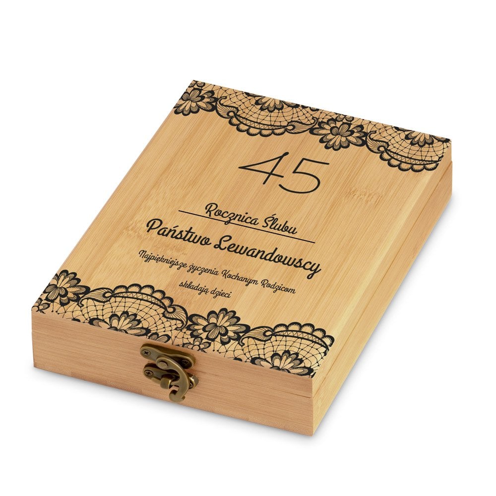 4er Weinzubehör-Set mit Aufdruck für Ihre Eltern zum 25. Hochzeitstag