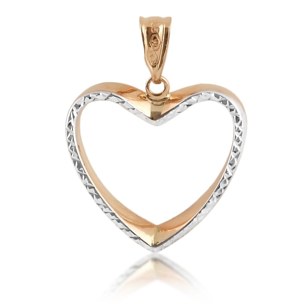 Herzanhänger aus 585er Gold in exklusiver Geschenkbox in exklusiver Geschenkbox mit Gravur