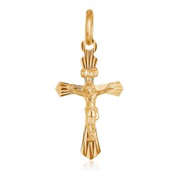 La Luce Kreuzanhänger mit Jesus Christus aus 333er Gold in exklusiver Geschenkbox mit Gravur