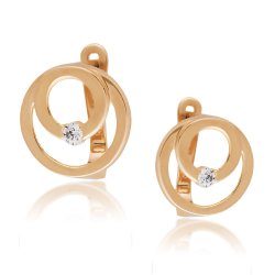 Kreis Ohhringe mit Zirkonia aus 333er Gold in exklusiver Geschenkbox mit Gravur