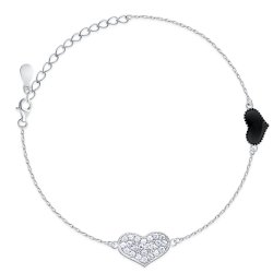 Damen Herz Armband aus 925er Silber in exklusiver Geschenkbox mit Gravur
