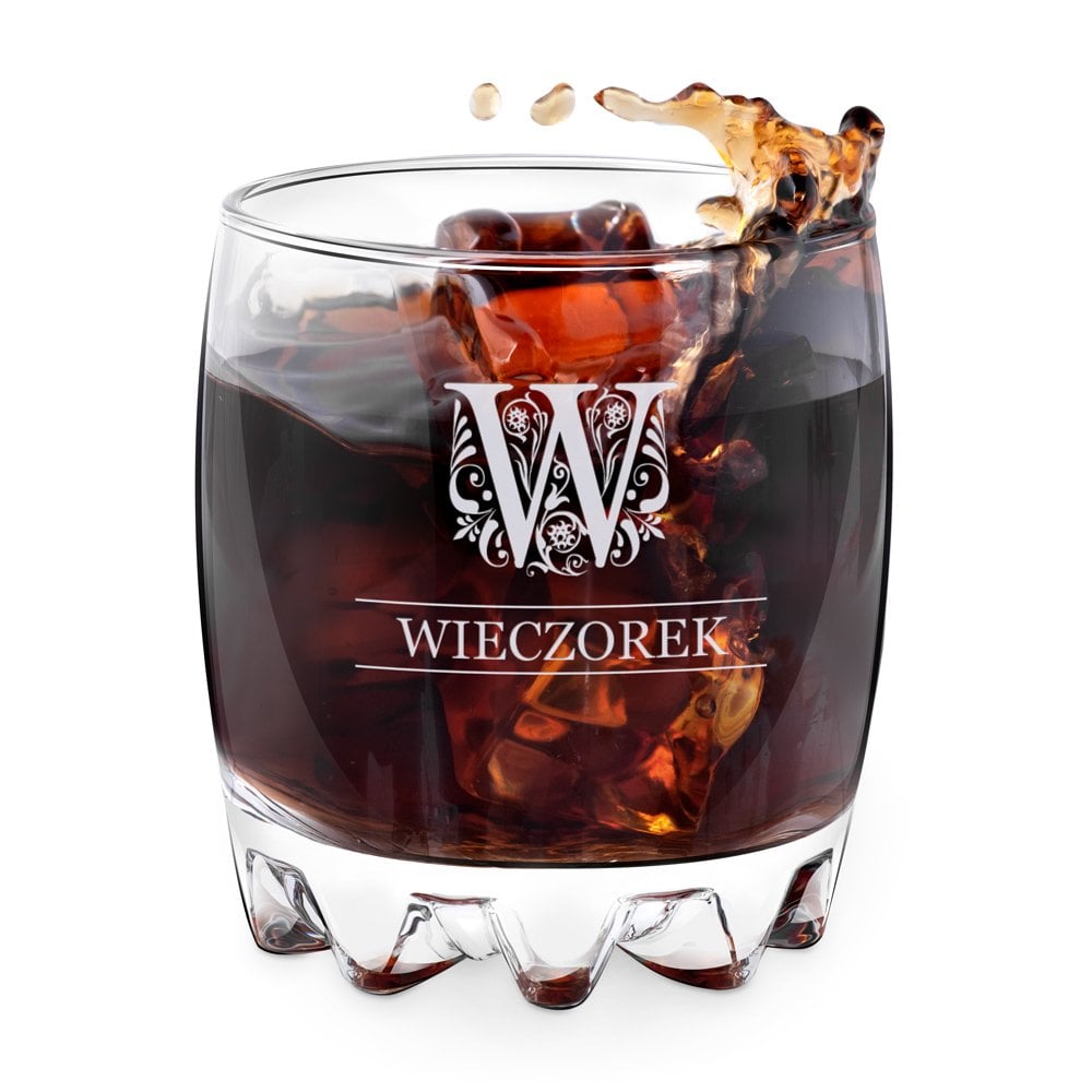Sylvana Whisky Glas mit eingravierter Initiale und Nachnamen