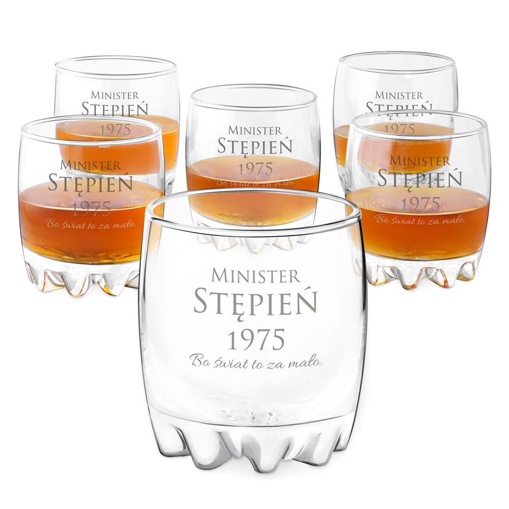 Sylvana 6er Whisky Gläser Set mit Gravur für einen Beamten