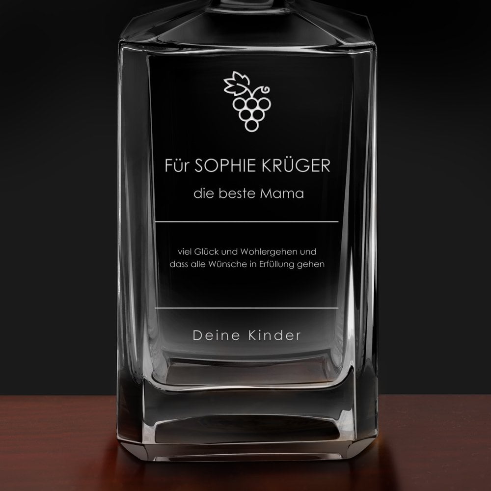 Bourbon Whisky Karaffe mit Gravur für Ihren Papa zum Geburtstag