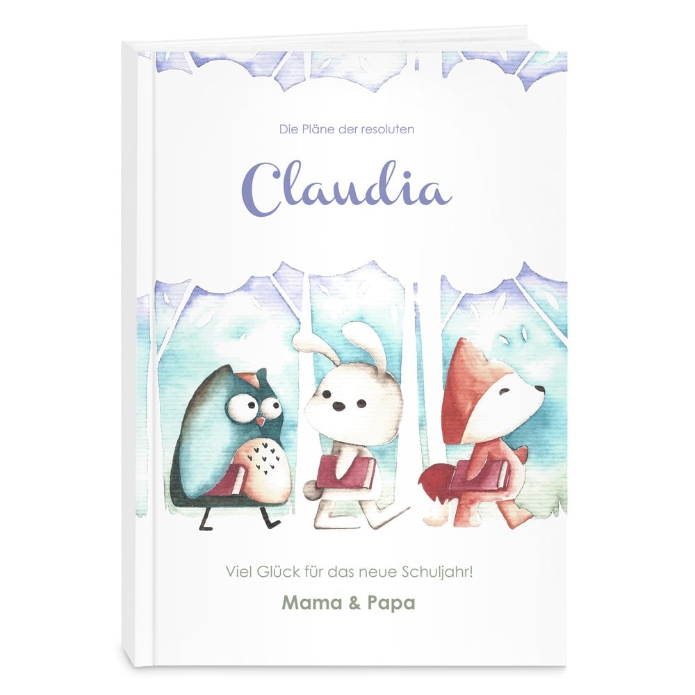Undatierter Terminplaner im Hardcover im A5-Format für ein Mädchen