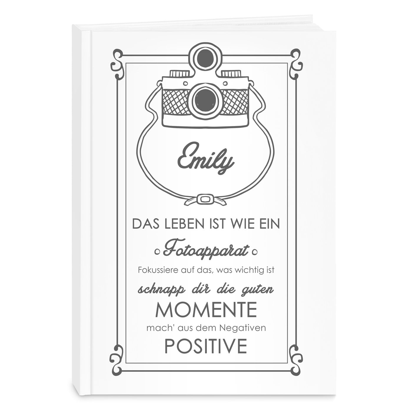 Undatierter Terminplaner im Hardcover im A5-Format für eine Fotografin